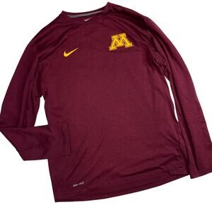 Nike University of Minnesota Golden Gophers Long Sleeve Dri-Fit Shirt Medium
